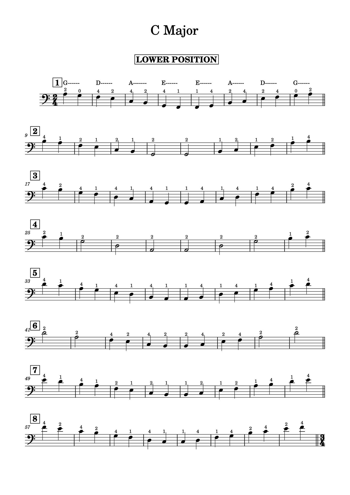 Phillip Powell: Diatonic Position Studies for double bass