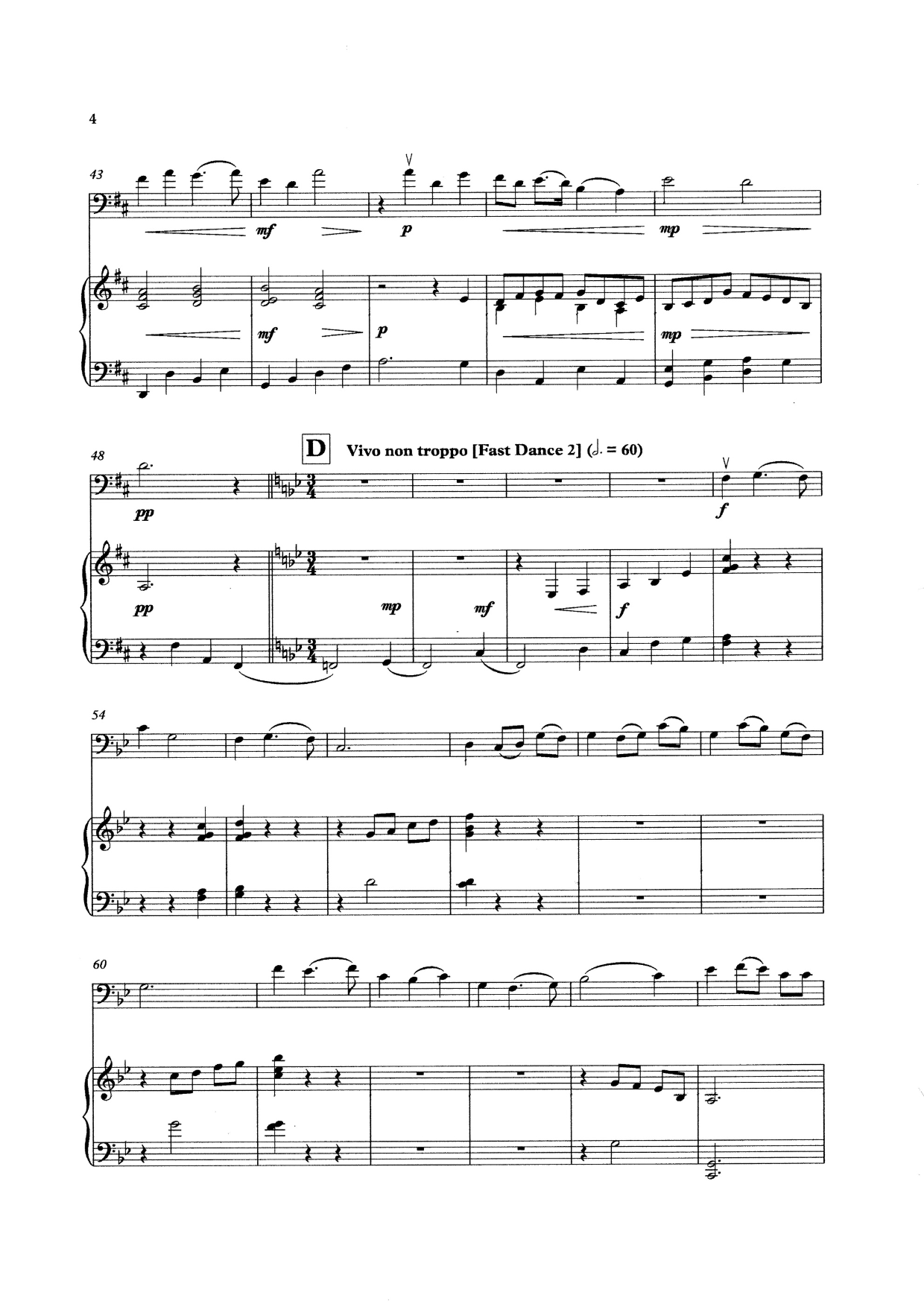 Armand Russell: Divergent Dances for double bass & piano