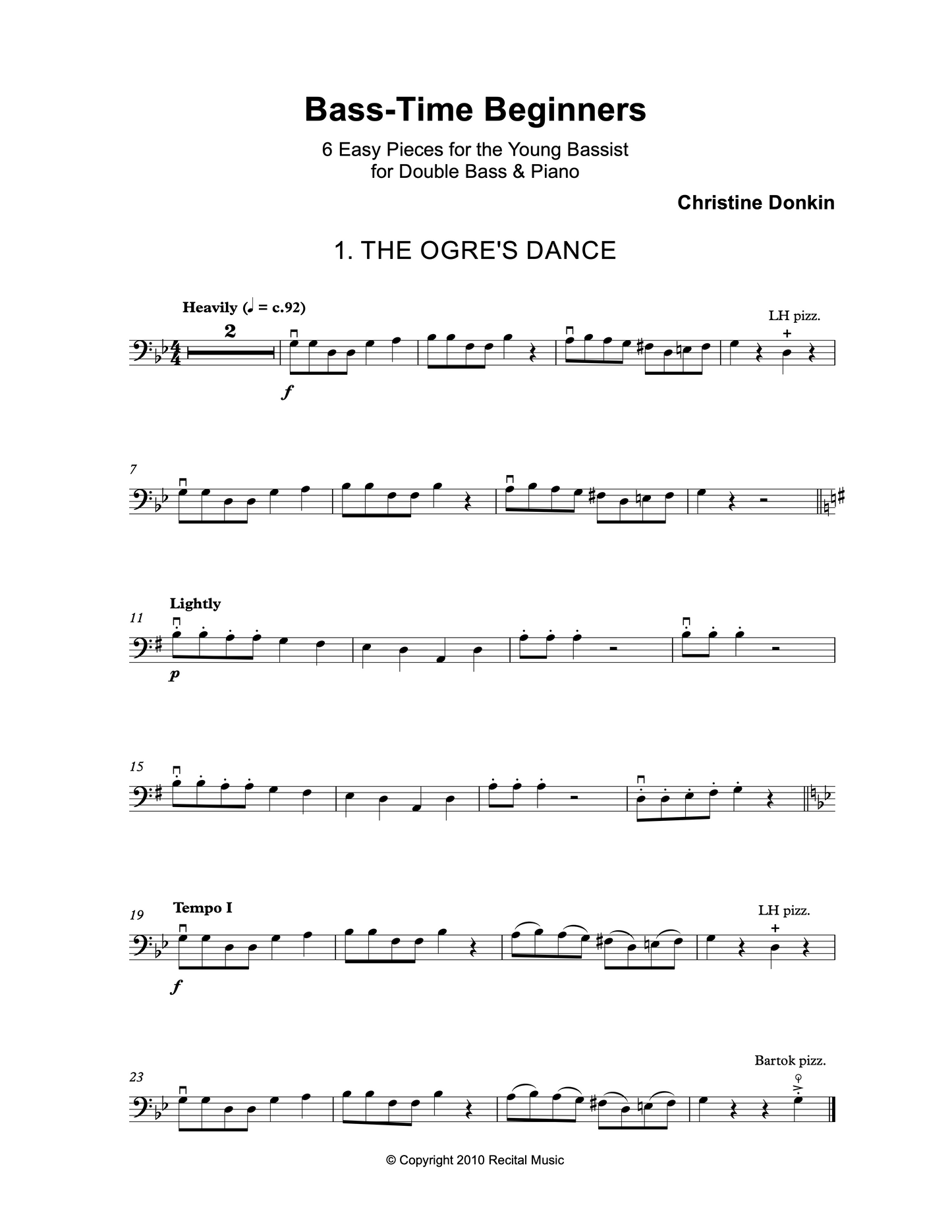 The Beginner Collection for double bass & piano