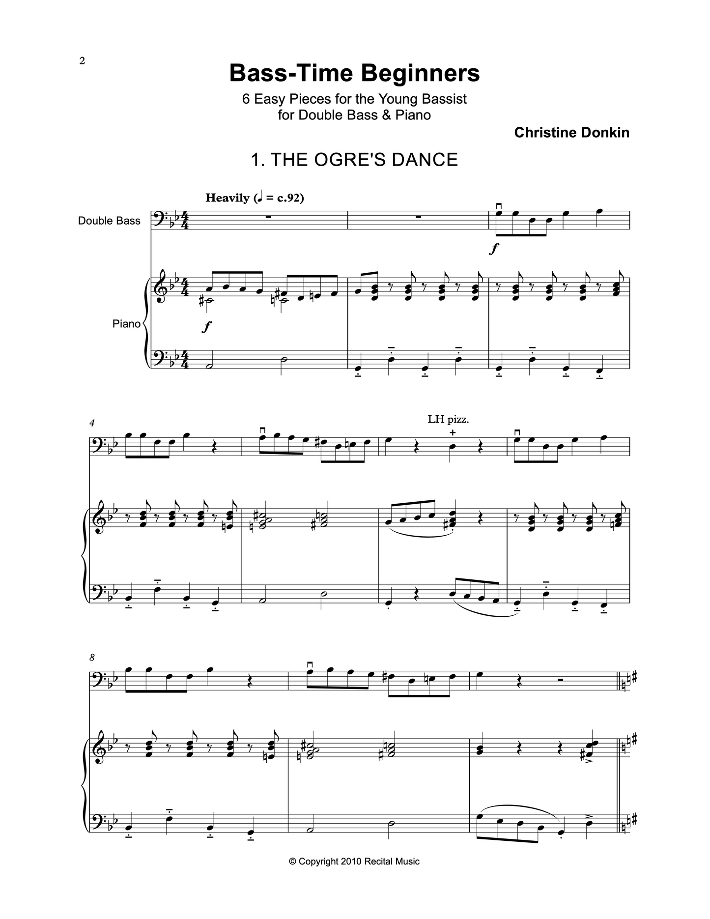 The Beginner Collection for double bass & piano