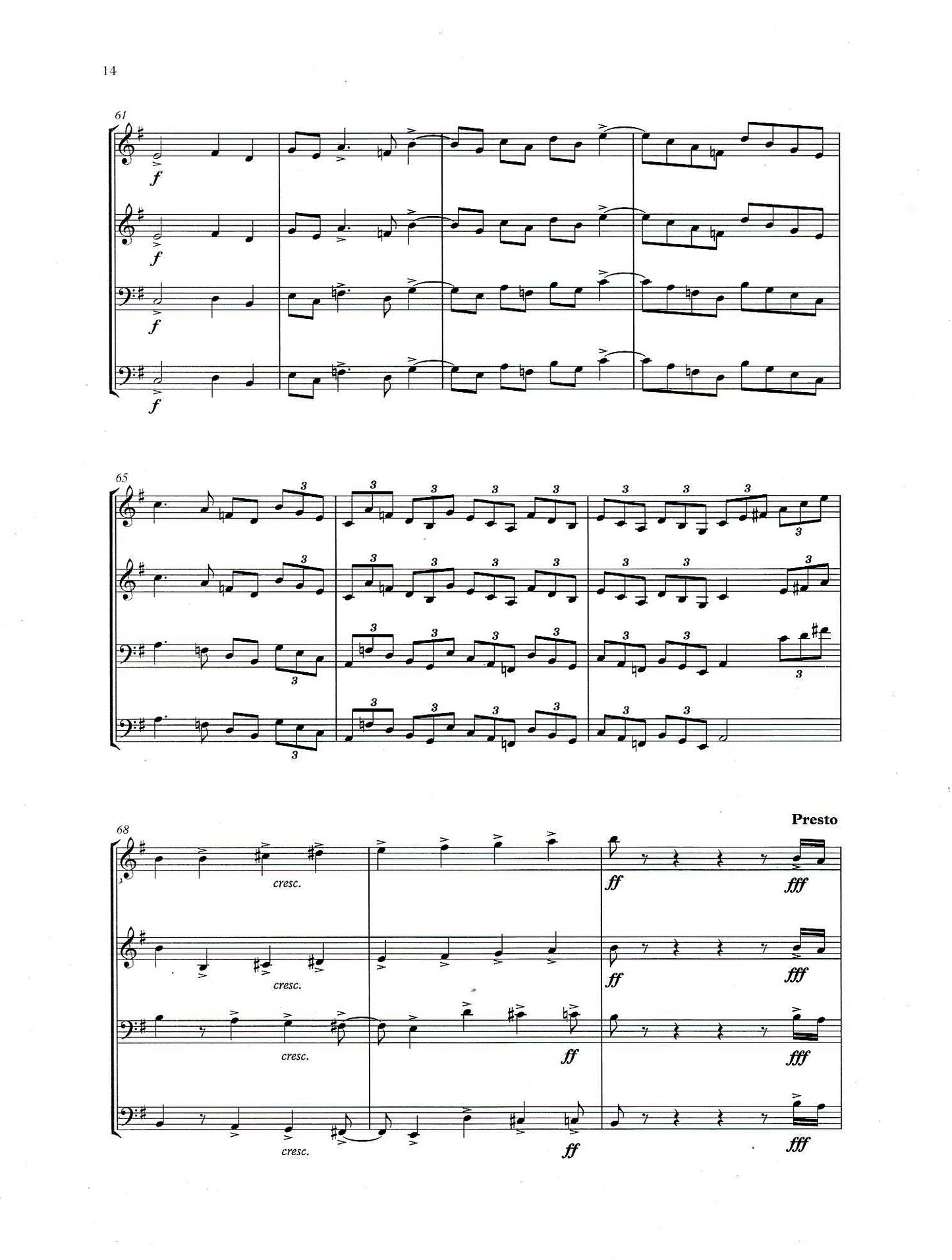 Arcady Dubensky: Prelude & Fugue for double bass quartet