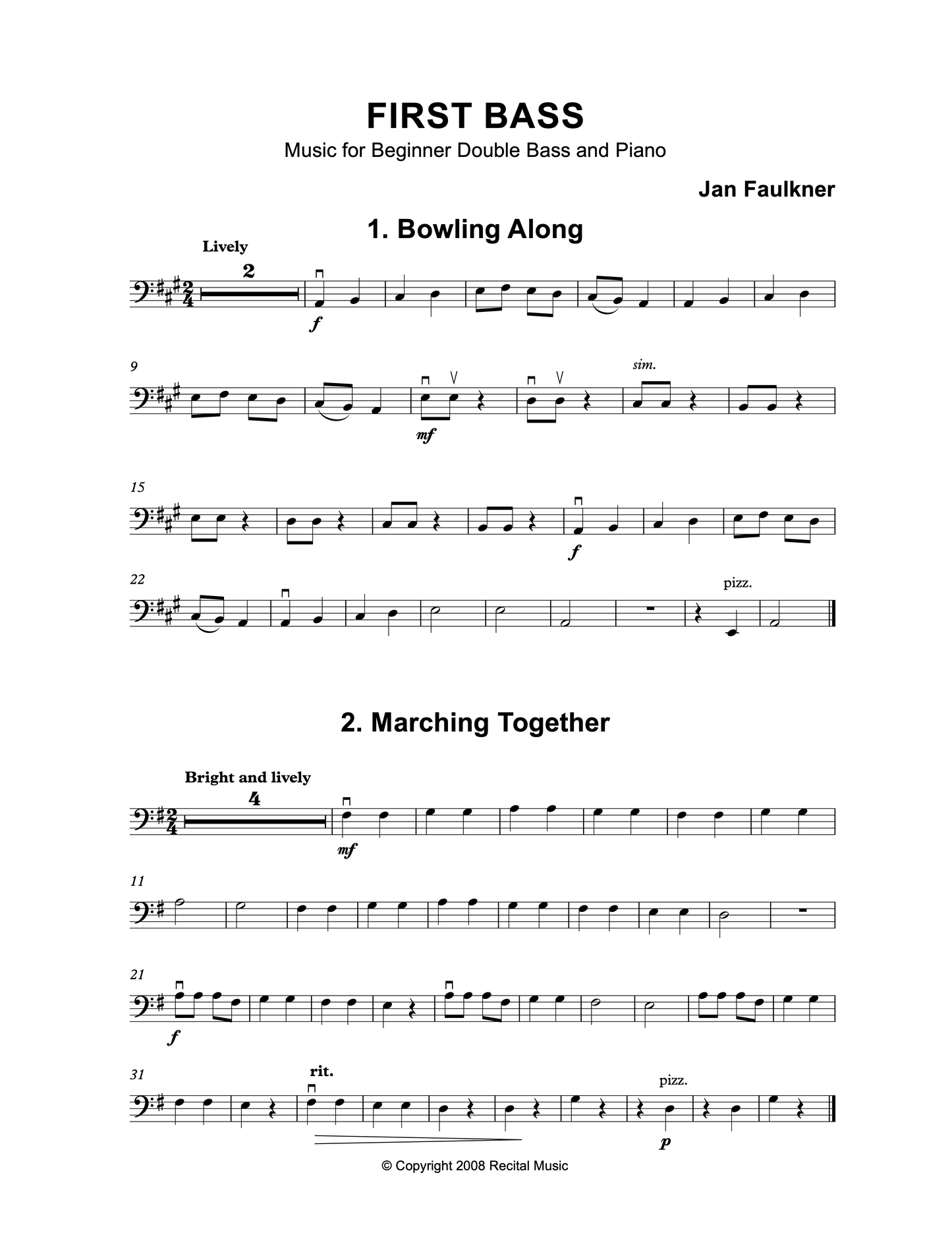 The Beginner Collection for double bass & piano