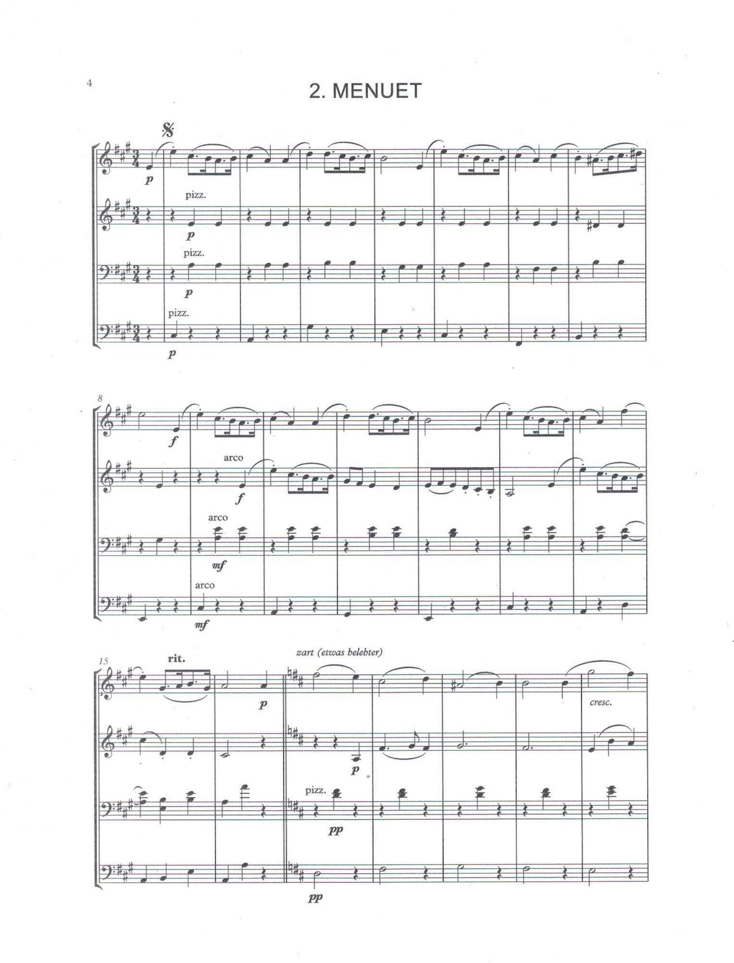 Th.A. Findeisen: Quartet Suite Op.26 for double bass quartet (ed. by David Heyes)