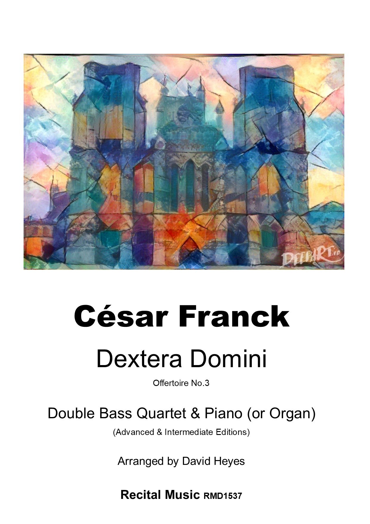 Cesar Franck: Dextera Domini for double bass quartet & piano (or organ) (arr. Heyes)