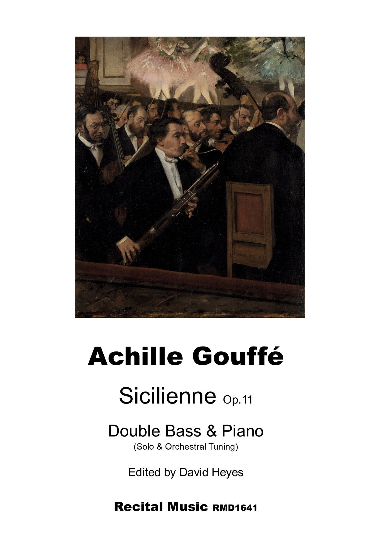 Achille Gouffé: Sicilienne Op.11 for double bass & piano (ed. Heyes)