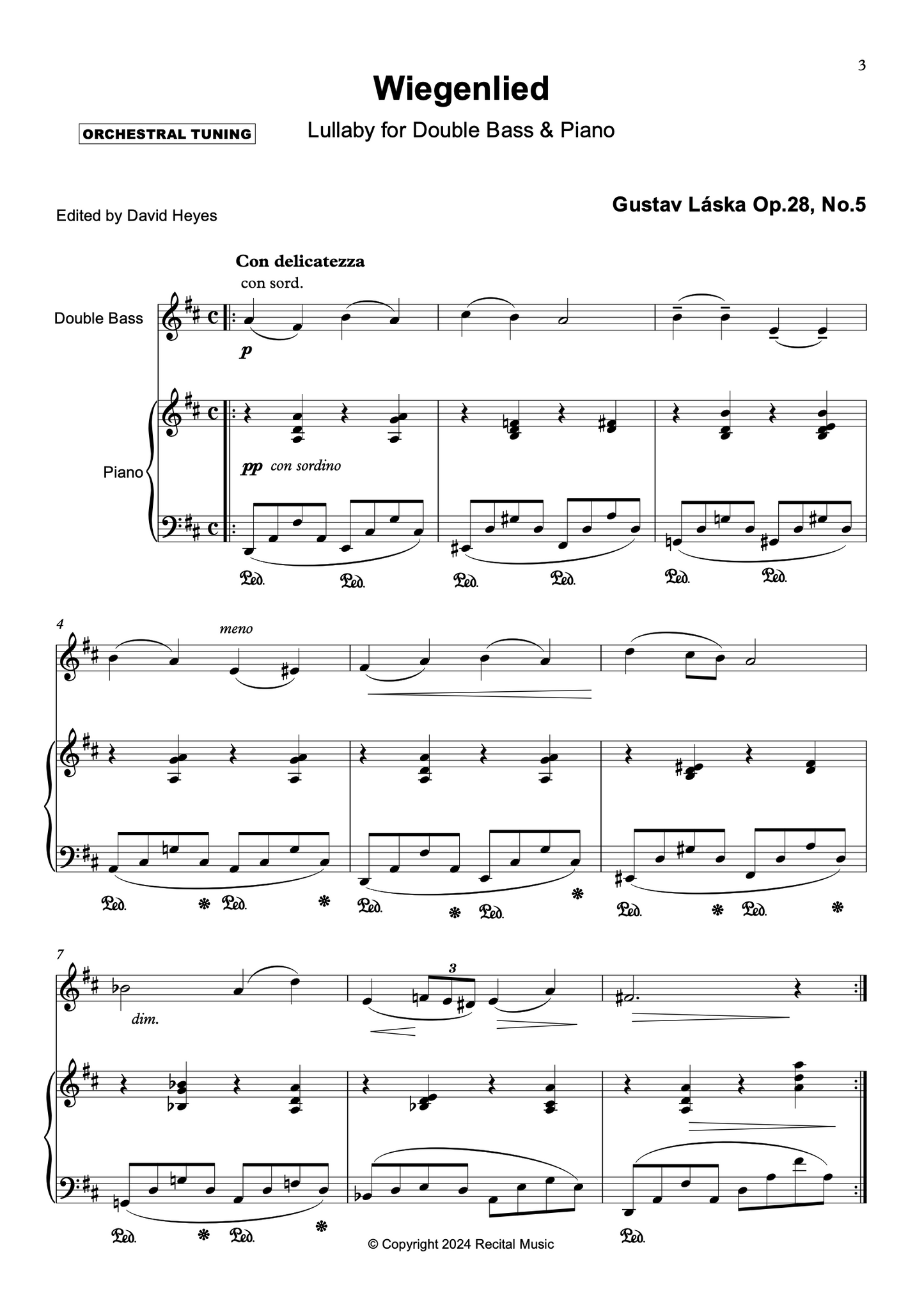 Heritage Series Book 3 for double bass & piano (ed. David Heyes)