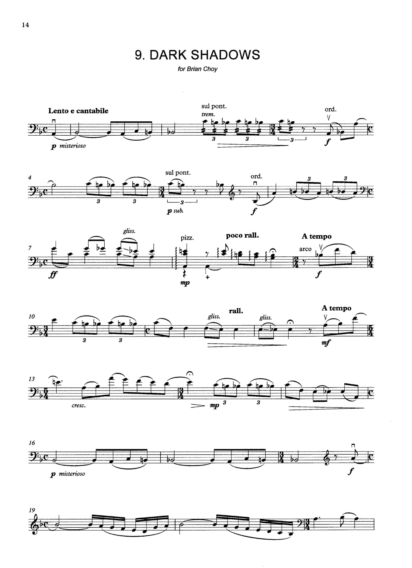 David Heyes: MUSIC for ONE: Ten Pieces for unaccompanied double bass