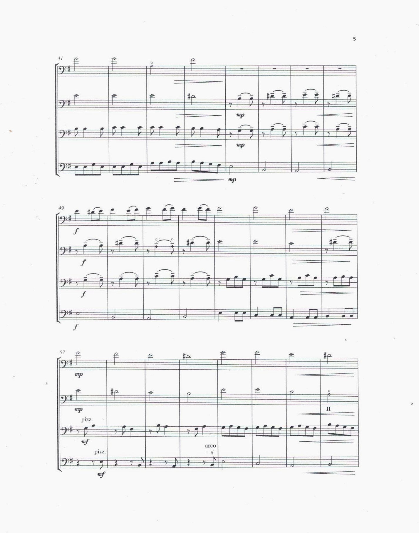 David Heyes: Slavonic Dance No. 2: Dumka for double bass quartet