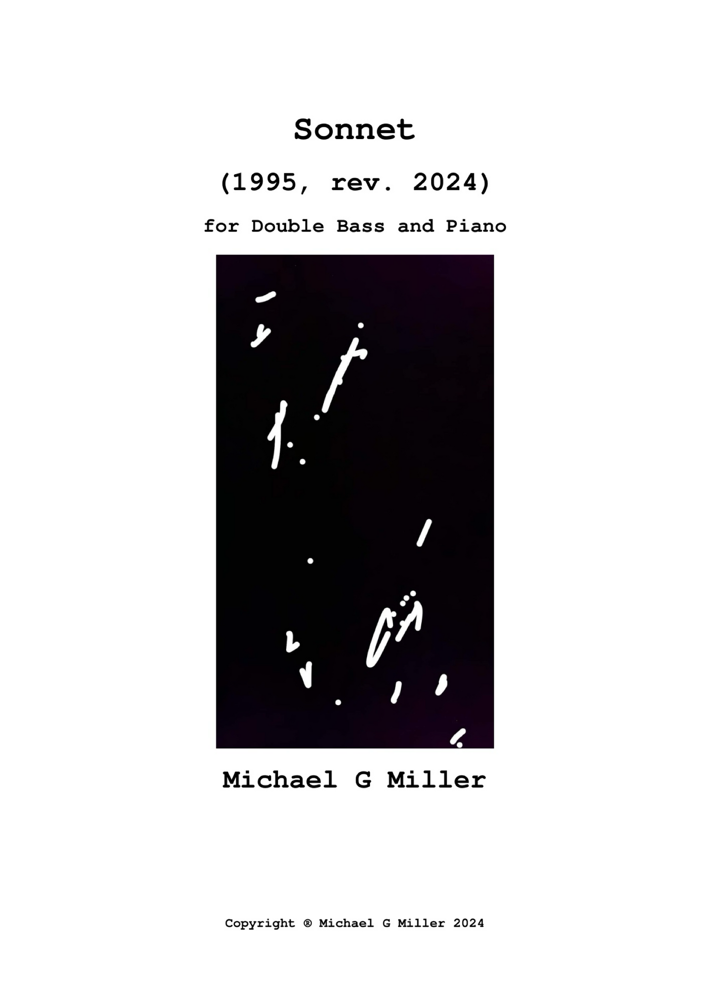 Michael Miller: Sonnet for double bass and piano