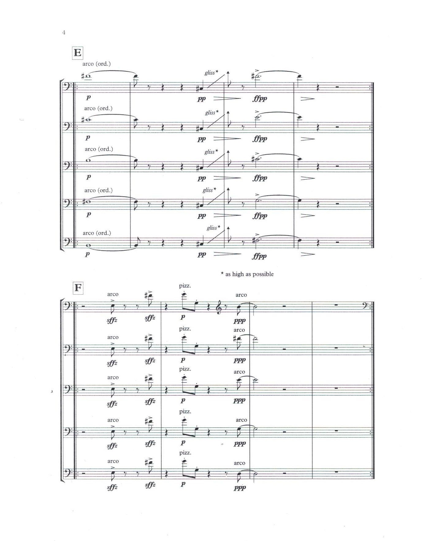 Robert Moran: Apparition for 20 double basses