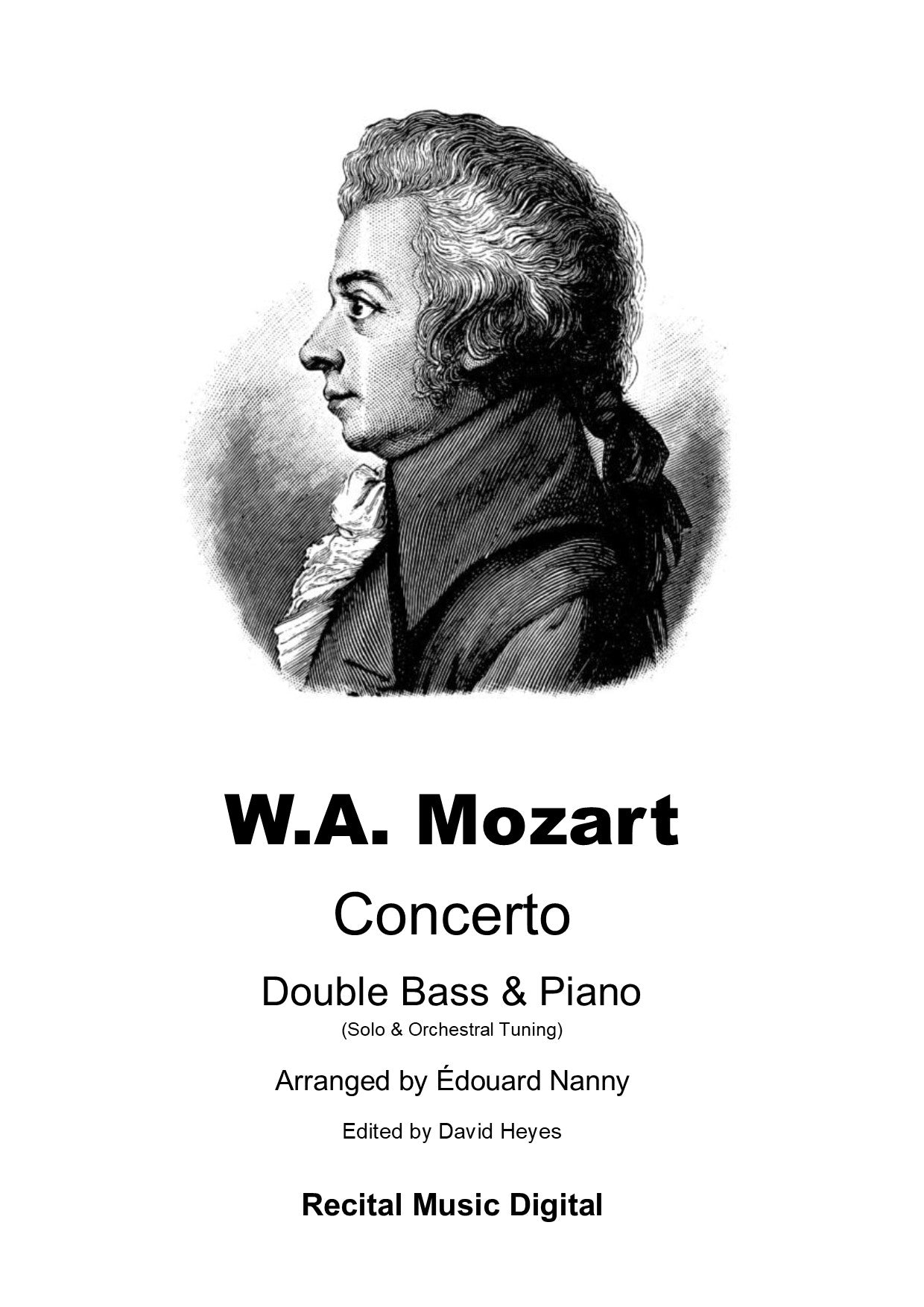 Mozart: Concerto for double bass & piano (originally for bassoon) arr. by Édouard Nanny