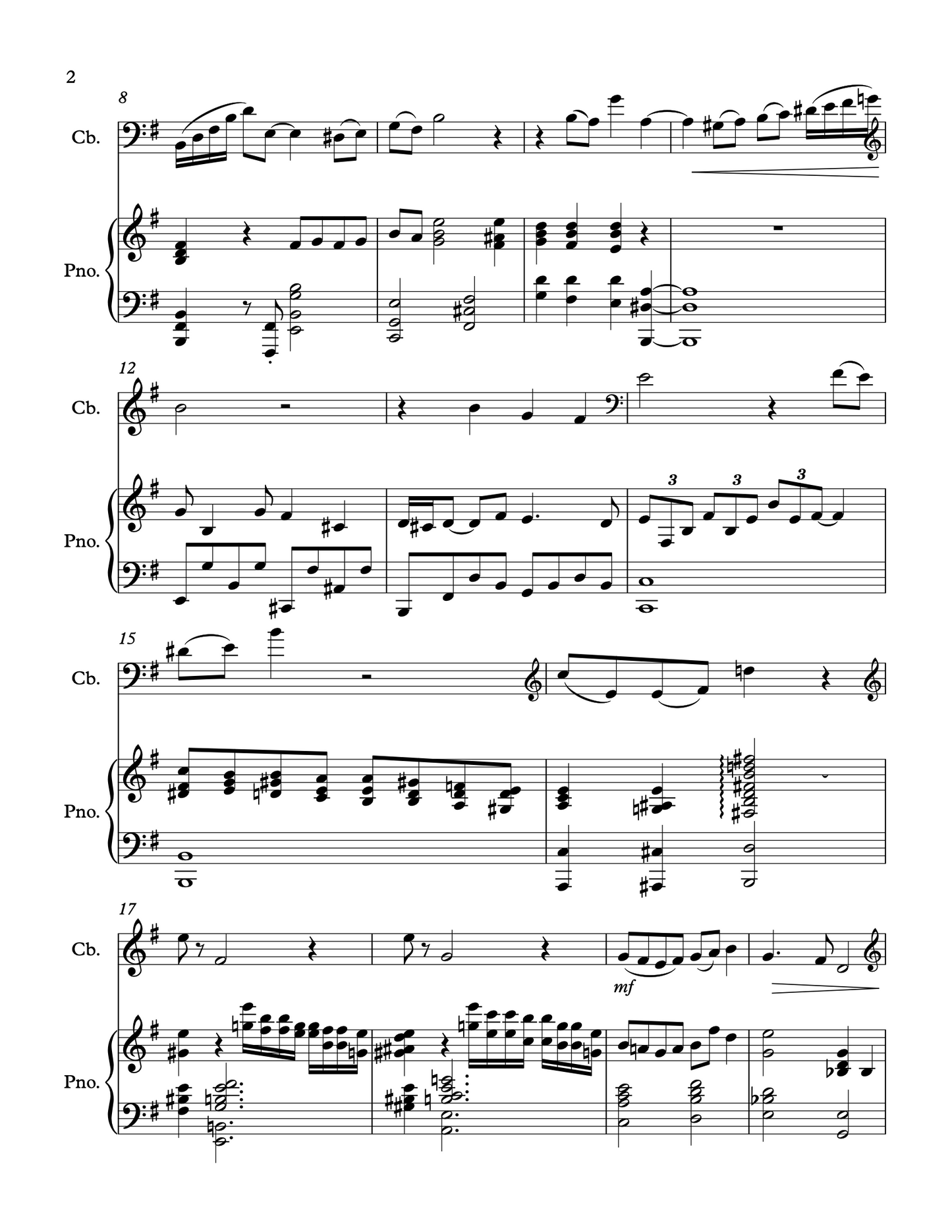 Nick Greenberg: "If Only" for double bass and piano