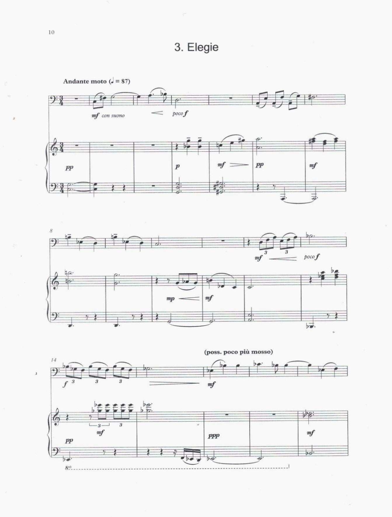 P. Kellach Waddle: Five for Hertl for double bass & piano