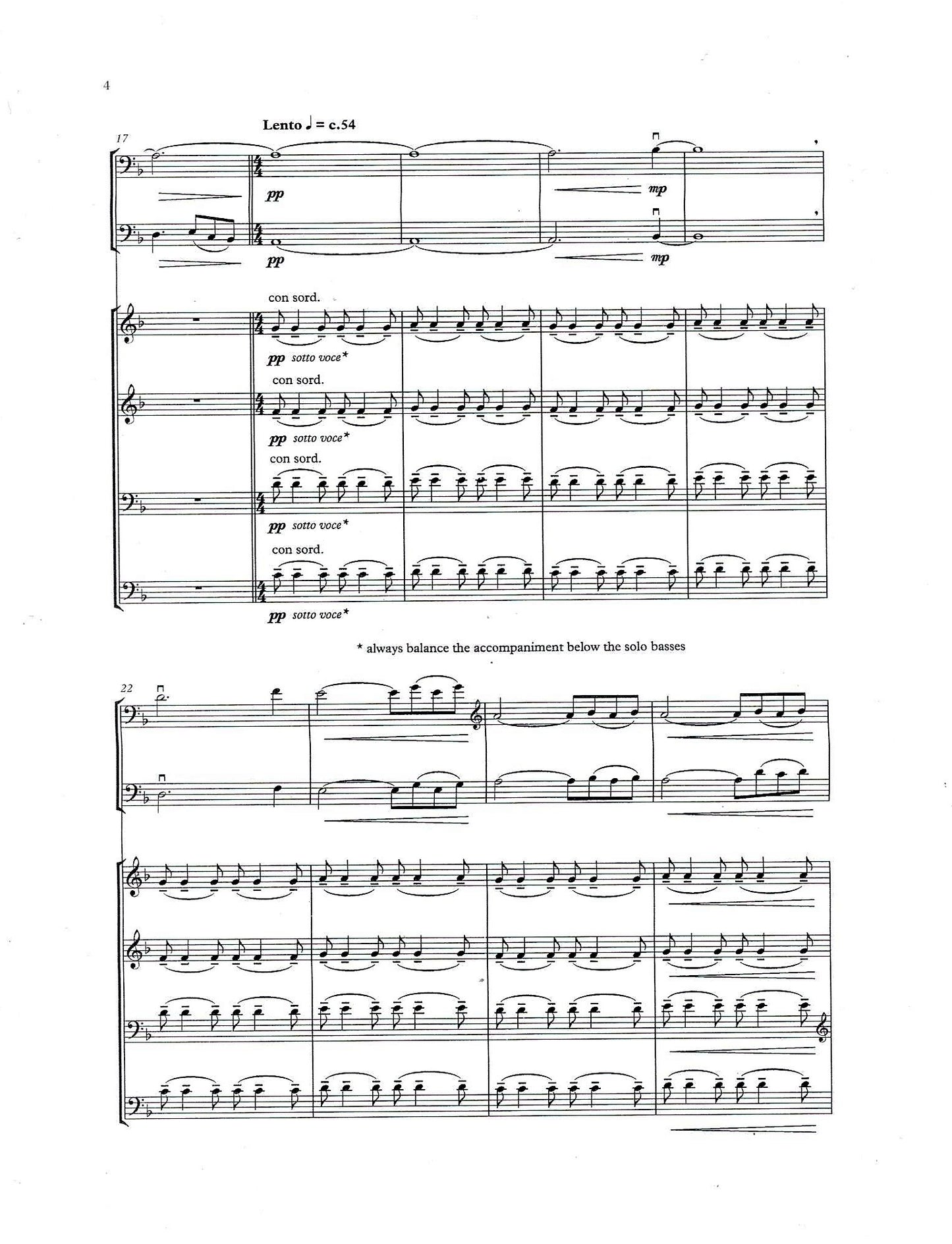 David Heyes: Passchendaele: A Meditation for double bass sextet