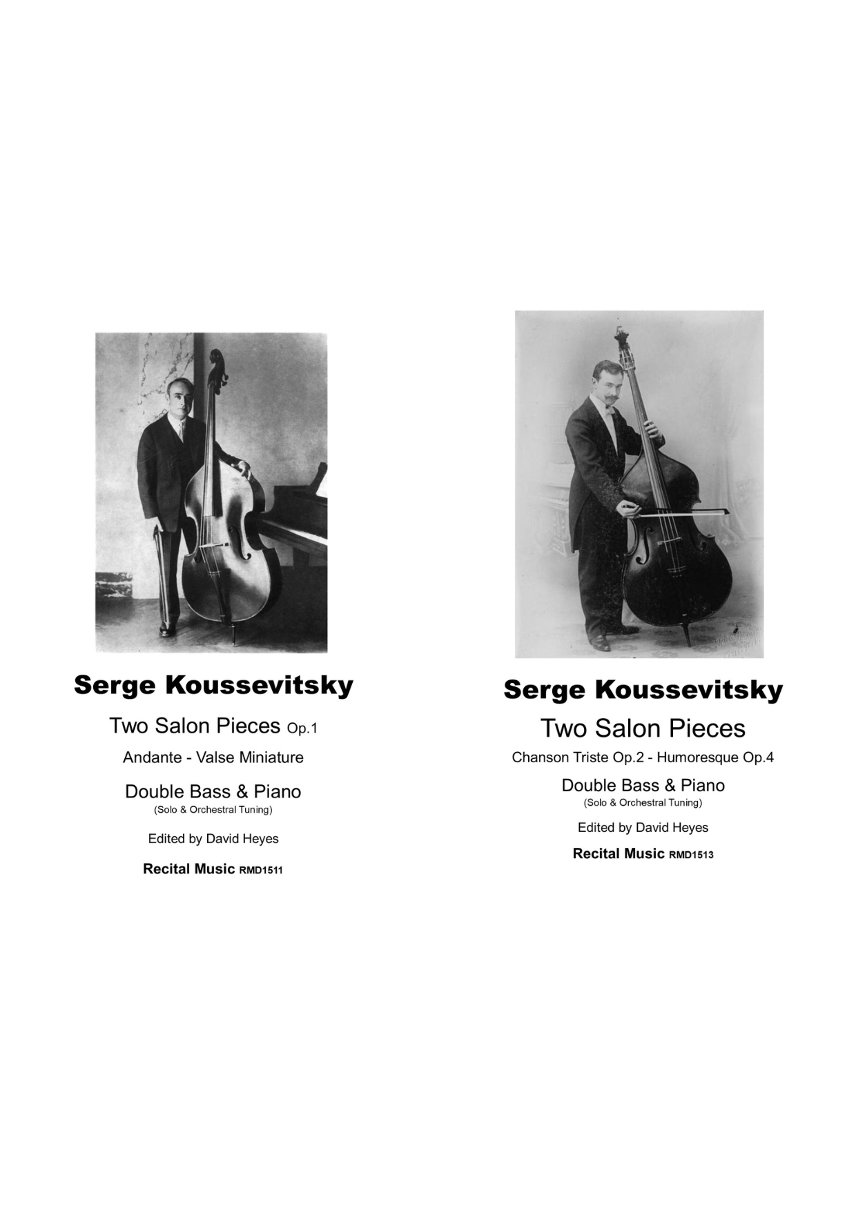 Serge Koussevitsky: Two Salon Pieces for double bass & piano (Op. 1)