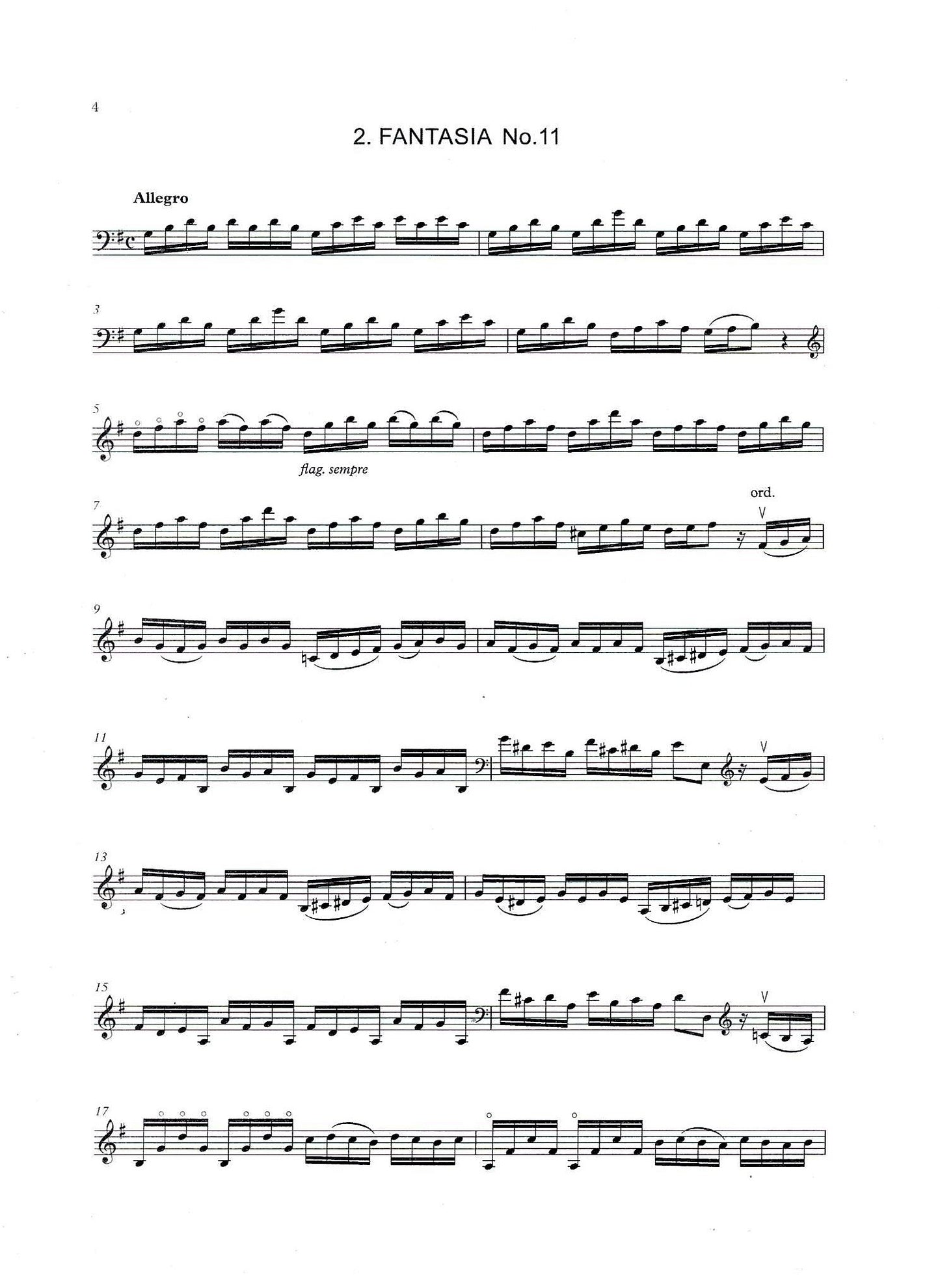 G.P. Telemann: Three Fantasias for unaccompanied double bass (arr. David Heyes)