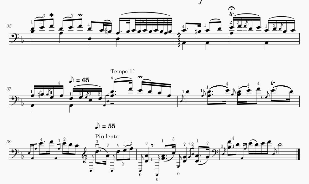 Reflections on O'Carolan's Farewell to Music transcribed for solo double bass