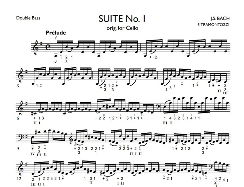 J.S. Bach: Suite No. 1 for Solo Double Bass, BWV 1007 in G Major (Tramontozzi)