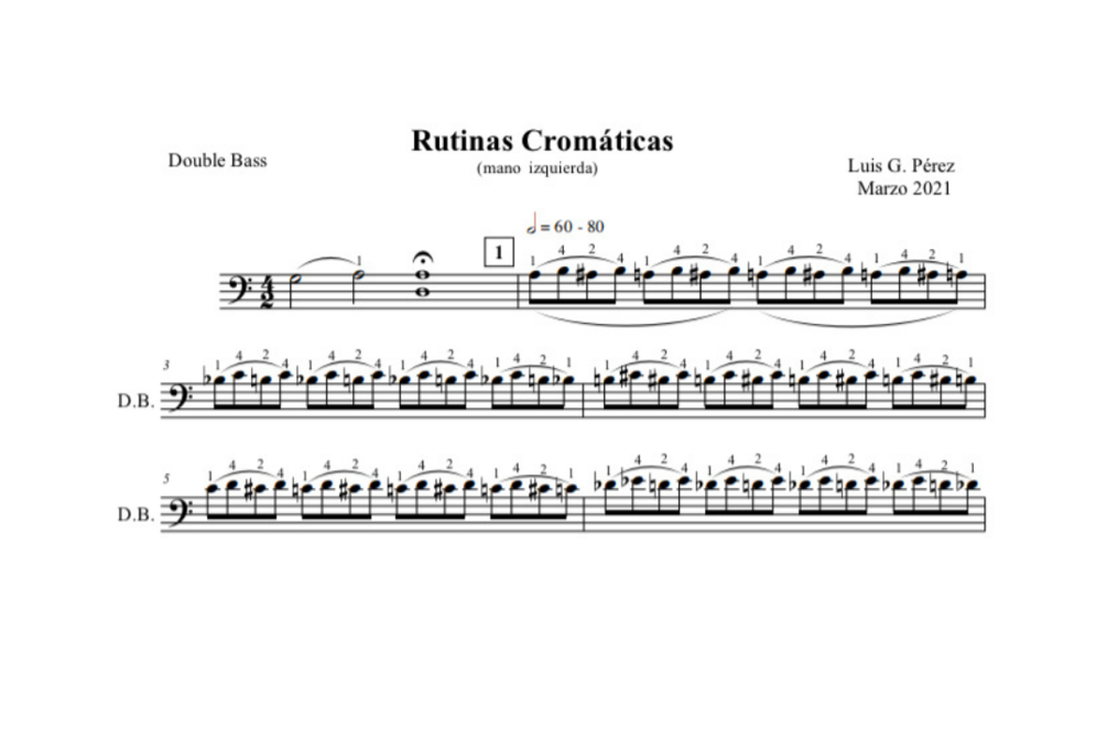 4 Chromatic Left Hand Routines and Etude by Luiz Pérez