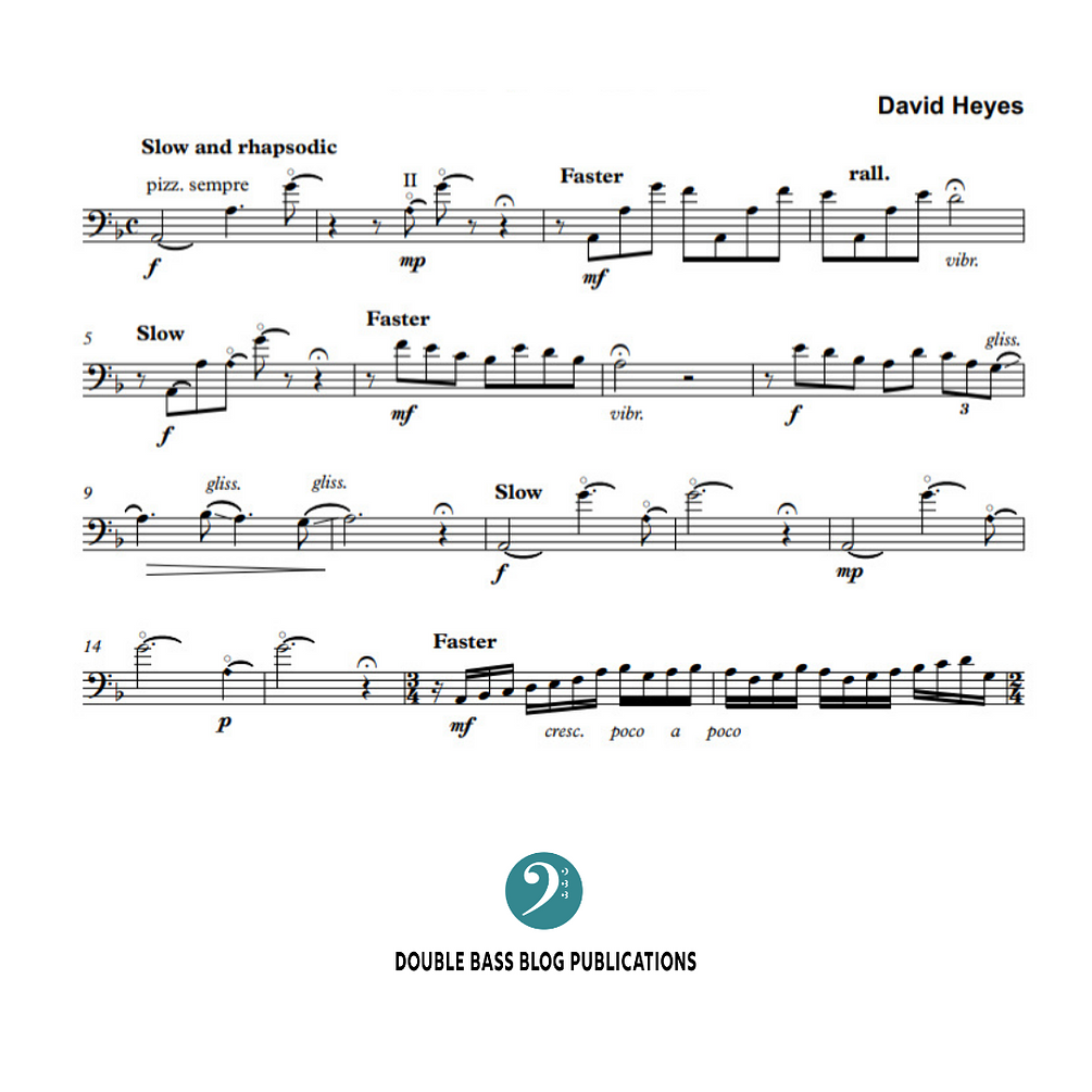 David Heyes: All the World's a Stage for unaccompanied double bass
