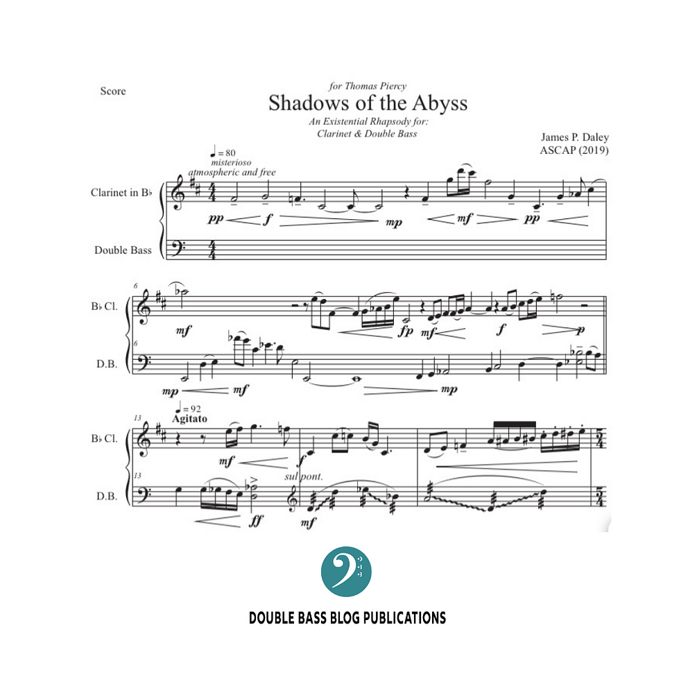 James P. Daley: Shadows of the Abyss an Existential Rhapsody for Clarinet and Double Bass