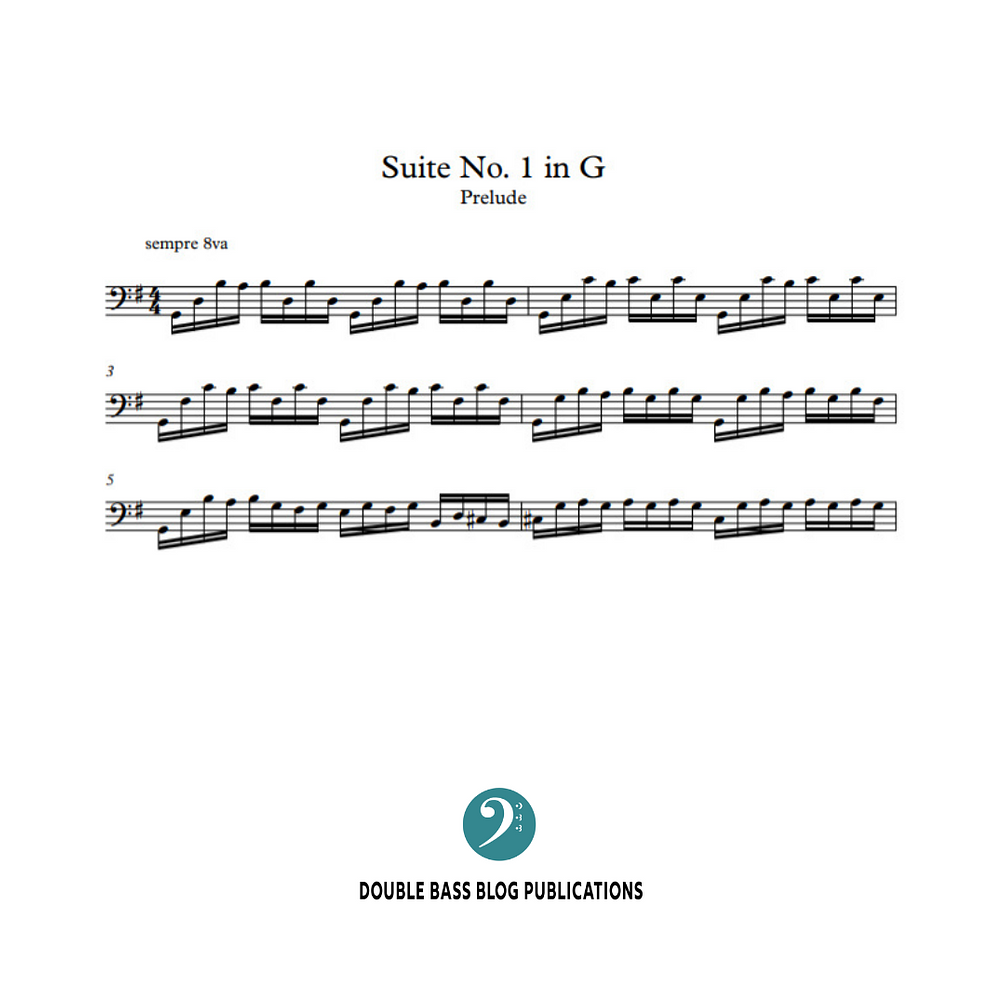 J.S Bach: Cello Suite No. 1 for solo double bass, BWV 1007 (Kurth)