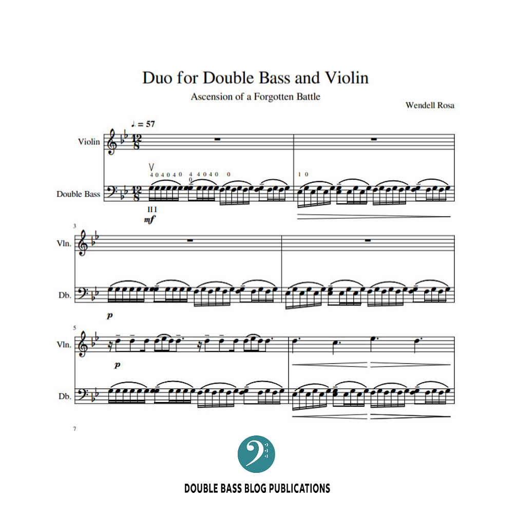 Wendell Rosa: Ascension of a Forgotten Battle, Duo for Double Bass and Violin