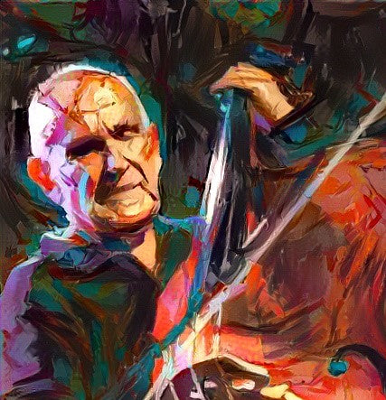Bert Turetzky: Blues for Mingus for double bass quartet or massed basses