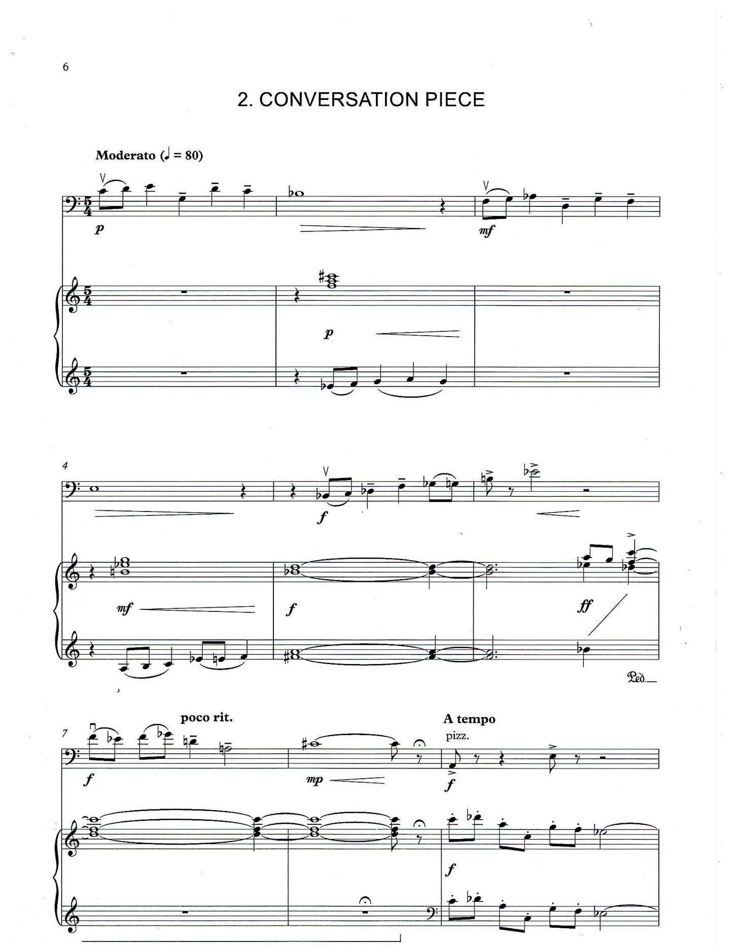 Judith Bailey: 5 Miniatures for double bass & piano