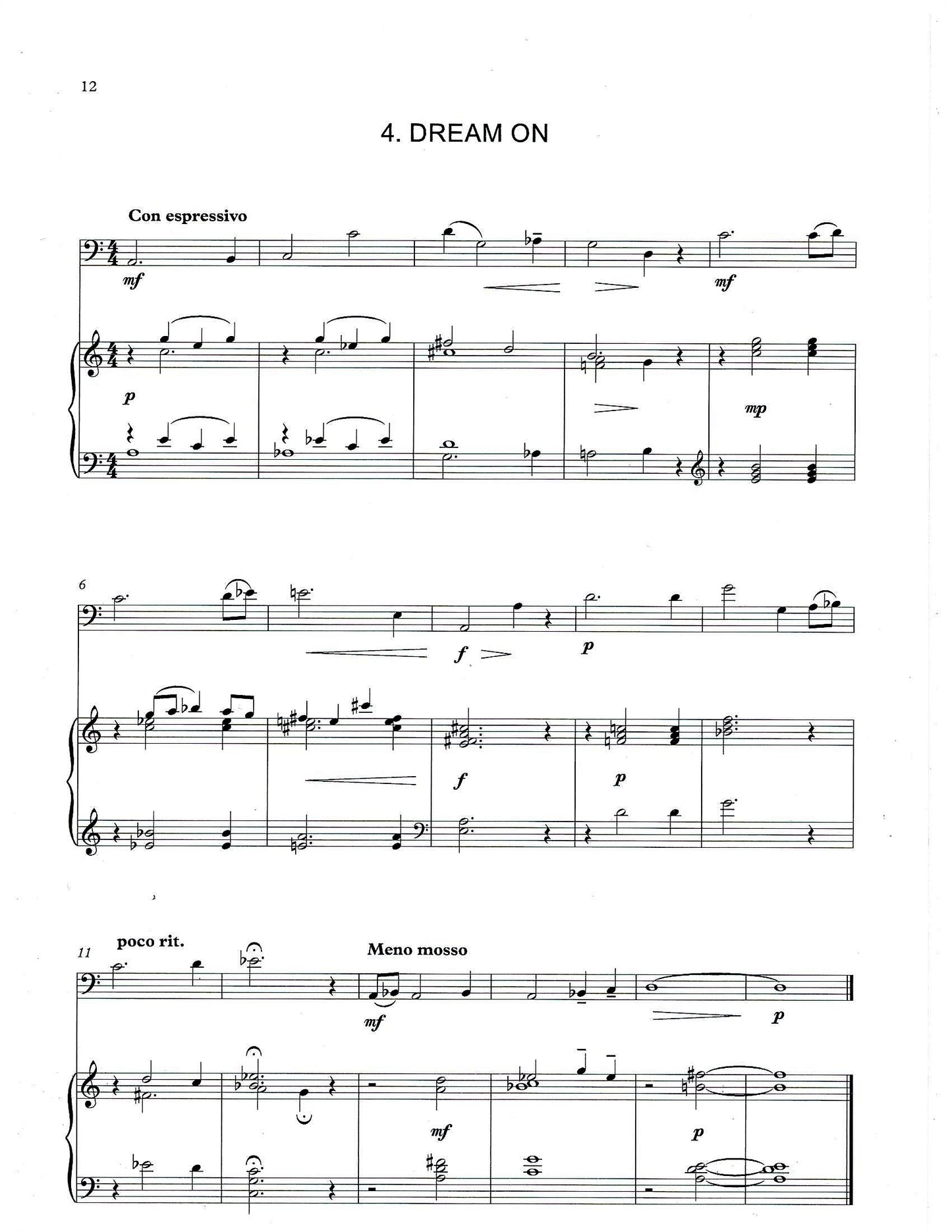 Judith Bailey: 5 Miniatures for double bass & piano