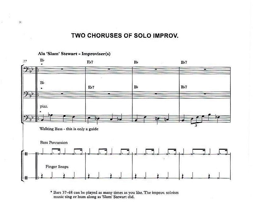 Bertram Turetzky: Slam's Jam for double bass ensemble