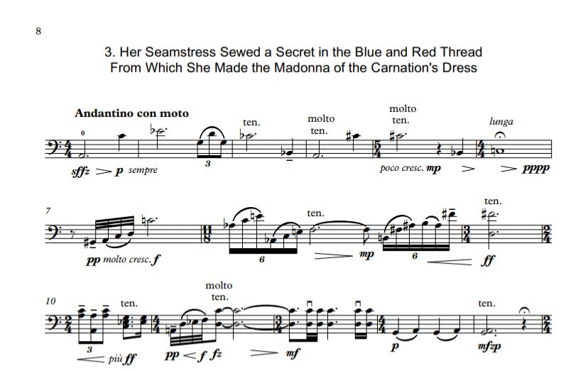 P Kellach Waddle: When a Vampire Slept on the Floor of Da Vinci’s Library Op. 647 for unaccompanied double bass