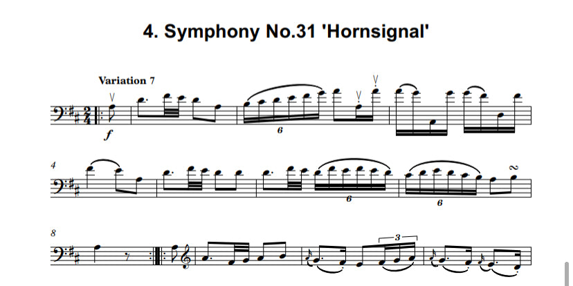 Joseph Haydn: Symphony Solos for double bass & piano (arr. Heyes)
