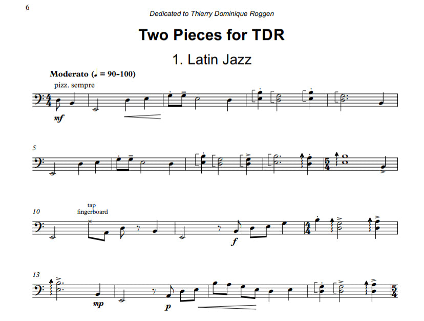 Teppo Hauta-aho: Pizzicato Pieces Book 2 for unaccompanied double bass