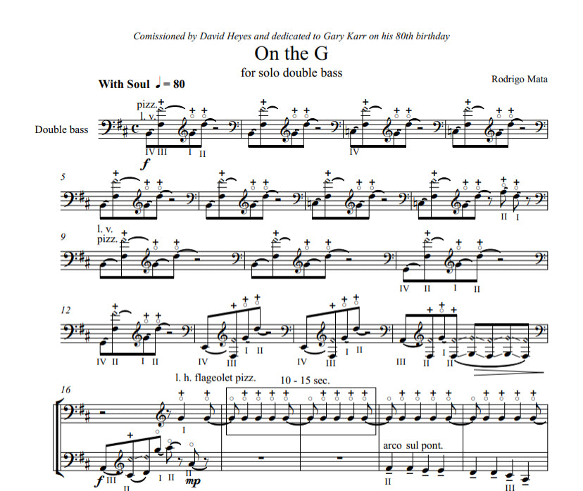 Rodrigo Mata: On the G for solo double bass