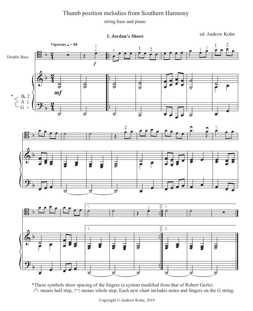 Andrew Kohn: Thumb Position Melodies from Southern Harmony
