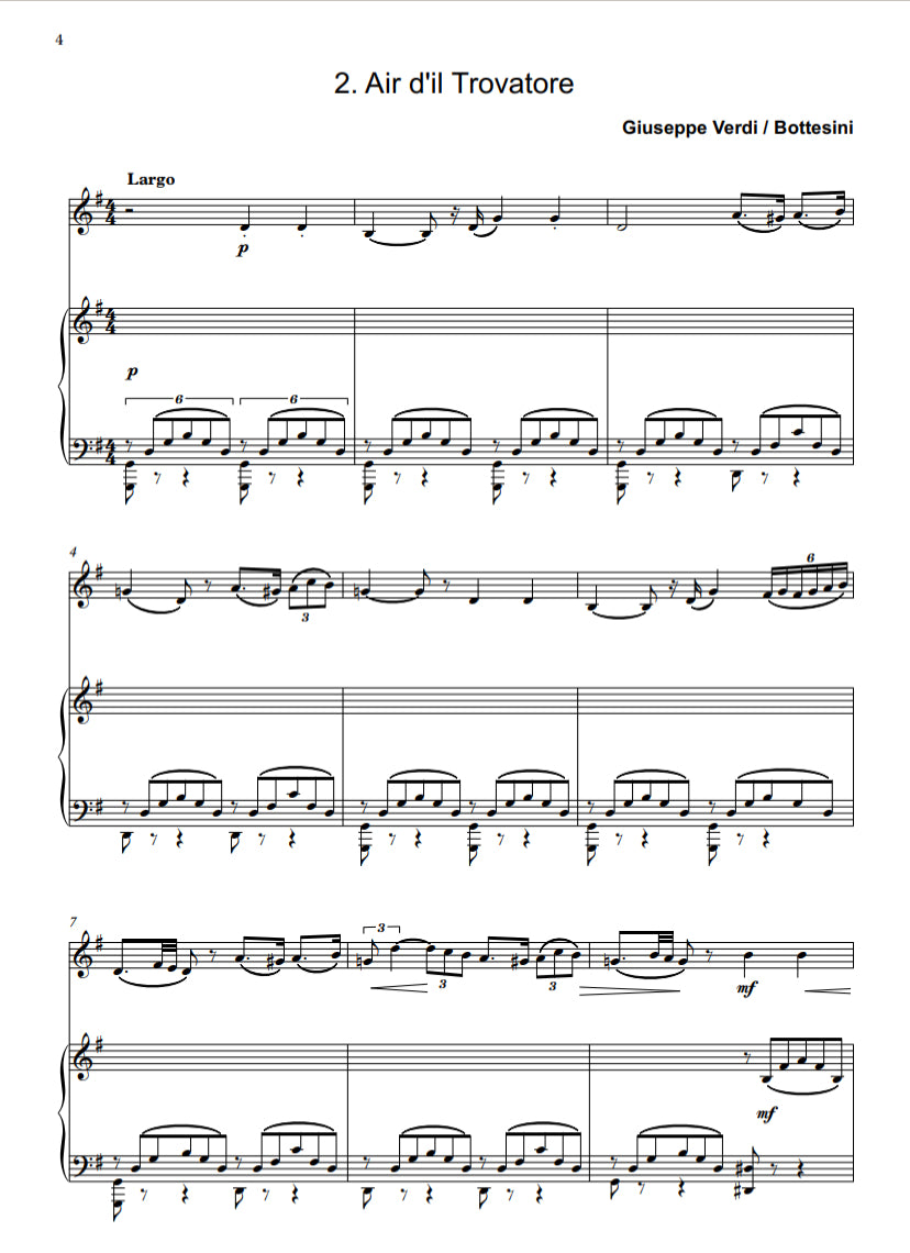 Giovanni Bottesini: A Night at the Opera: Act One for double bass & piano