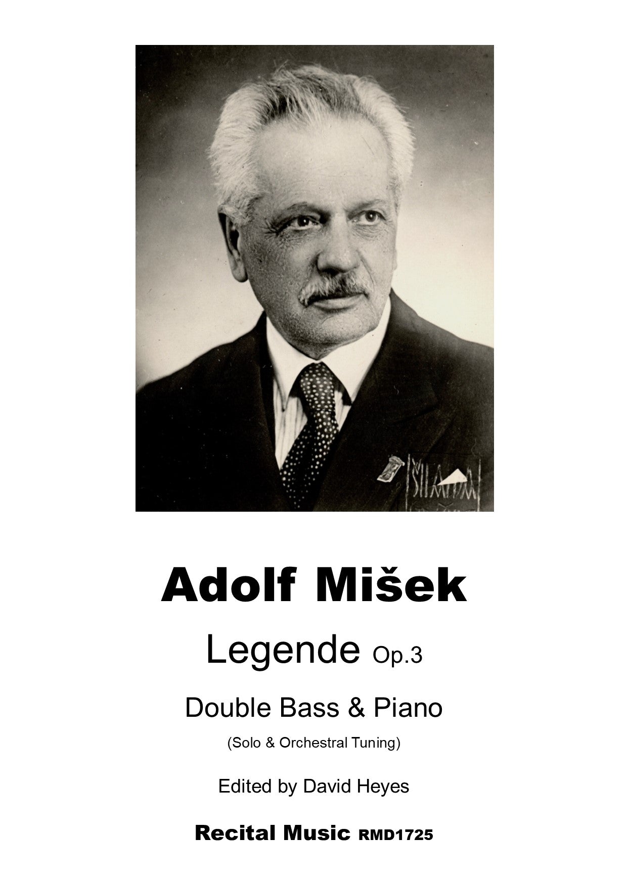 Adolf Míšek: Legende Op. 3 for double bass & piano (ed. David
