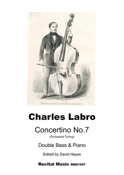 Charles Labro: Concertino No. 7 for double bass & piano (ed. David Heyes)