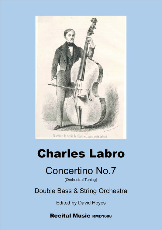 Charles Labro: Concertino No. 7 for double bass & string orchestra (ed. David Heyes)