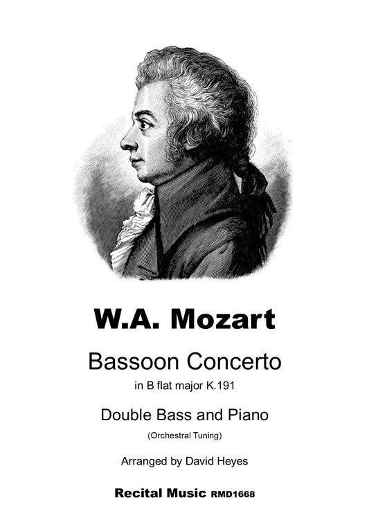 W.A. Mozart: Bassoon Concerto in B flat major for double bass & piano (arr. Heyes)