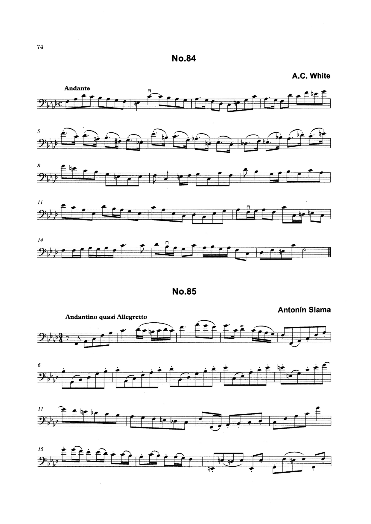 Bass Clef Studies Book 2: 100 Studies in Minor Keys for Double Bass (ed. Heyes)