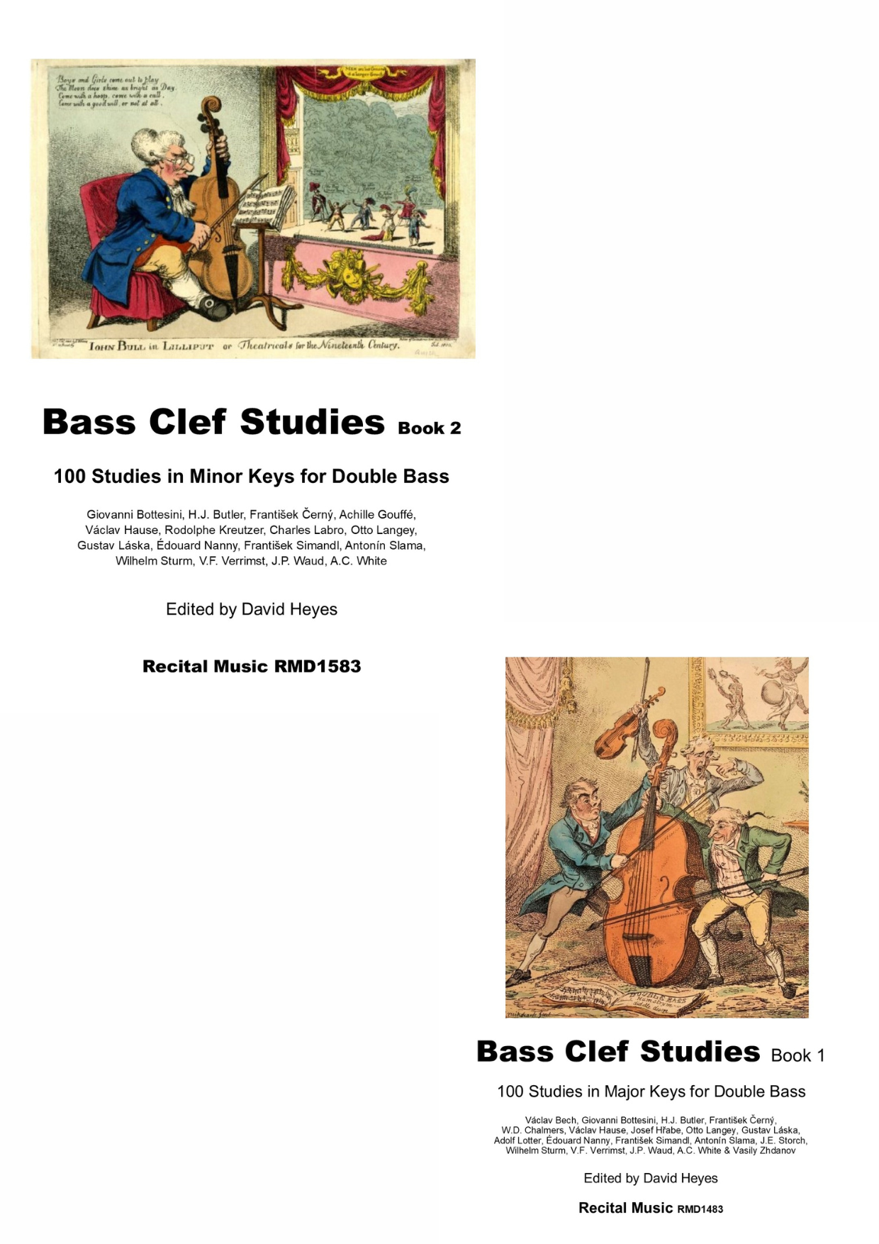 Bass Clef Studies Book 2: 100 Studies in Minor Keys for Double Bass (ed. Heyes)