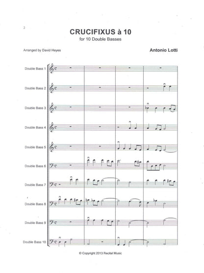 Music for 10 Double Basses (Antonio Lotti, Anon. 17th-century, Orlando di Lasso)