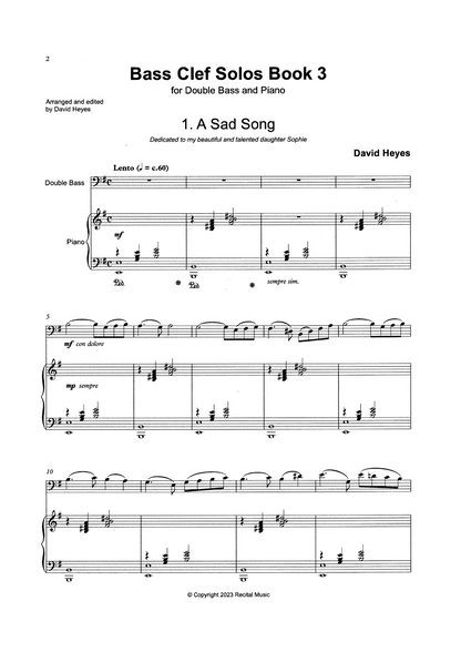 The Complete Bass Clef Solos for double bass & piano (ed. David Heyes)