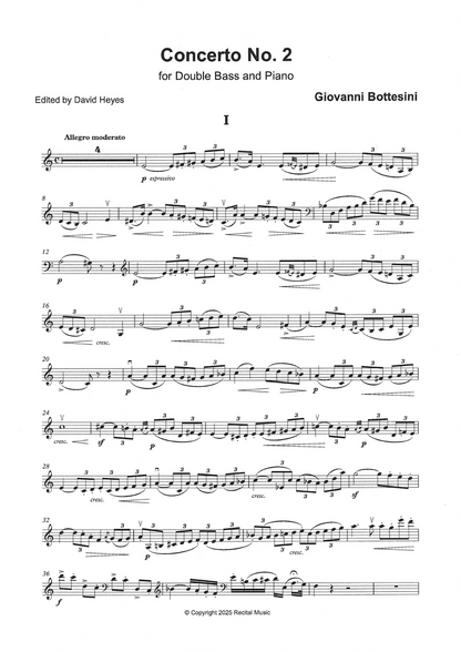 Bottesini: Concerto No. 2 in B minor for double bass & piano (ed. David Heyes)
