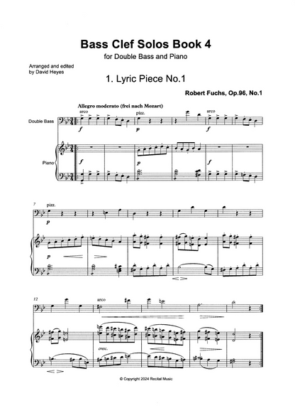 The Complete Bass Clef Solos for double bass & piano (ed. David Heyes)