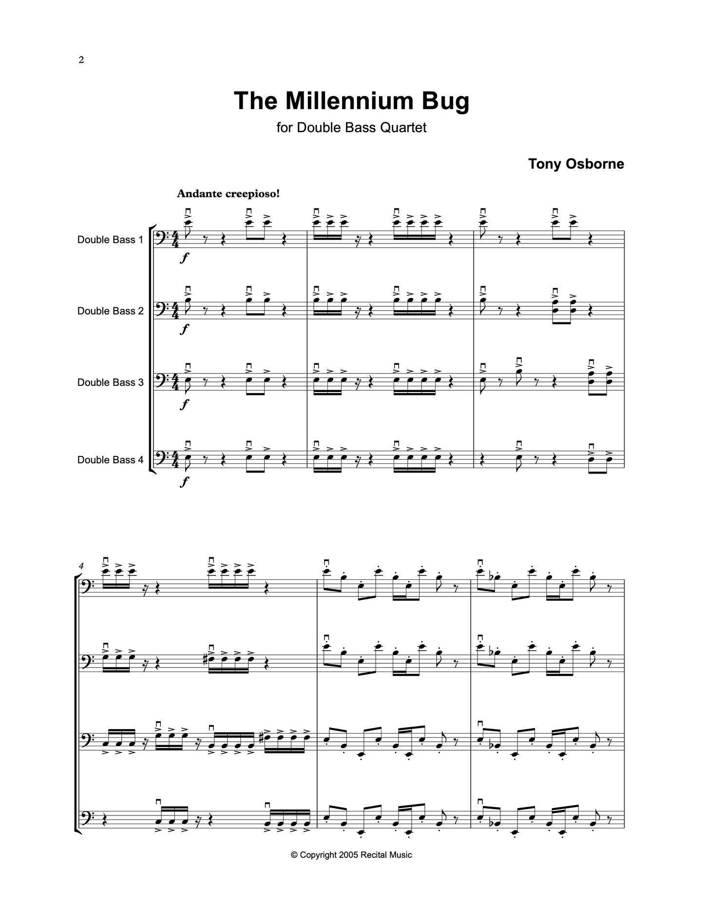 Tony Osborne: Bass Quartets Bundle
