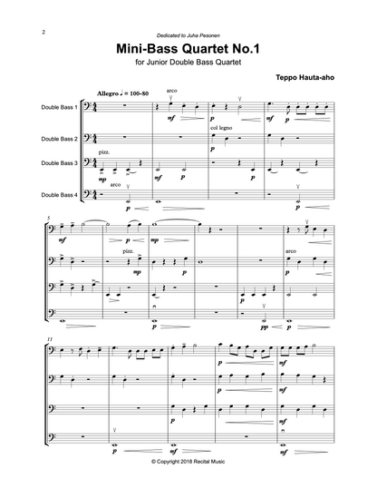 Beginner Double Bass Quartet Bundle