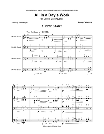 Tony Osborne: Bass Quartets Bundle